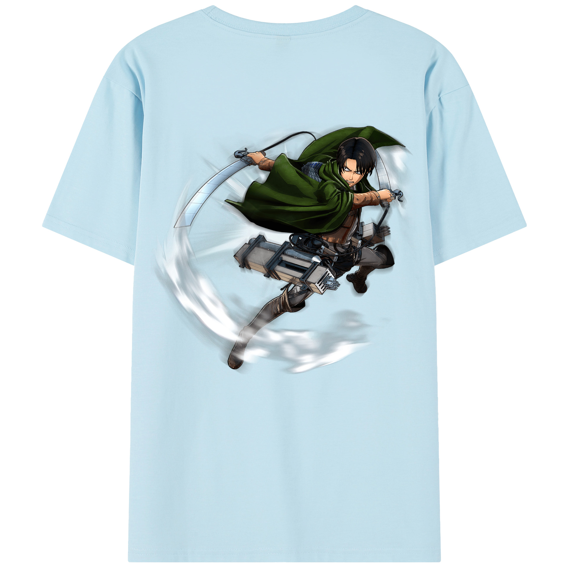 （画像用） 進撃の巨人 リヴァイ·アッカーマン Attack on Titan Levi Ackerman 綿100％半袖Tシャツ（背面プリント）